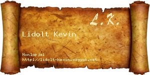 Lidolt Kevin névjegykártya